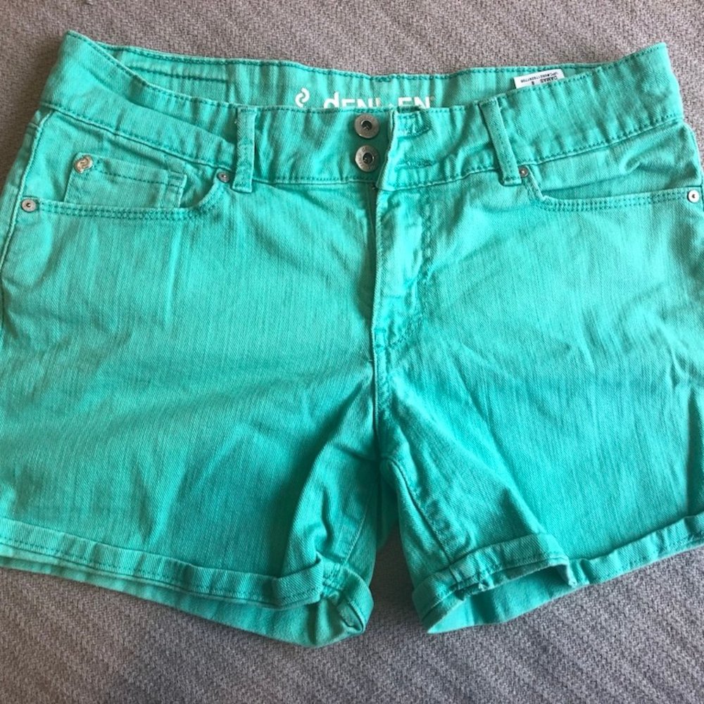 Teal/Green Jean Shorts